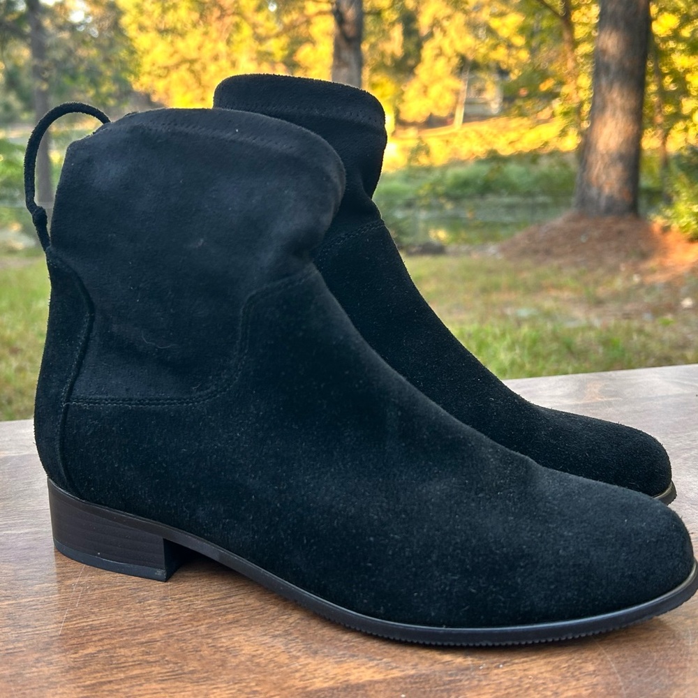 👠NWOT Valdini Bella black suede‎ waterproof stain resistant ankle boots booties